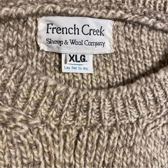 Vintage French Creek Sheep and Wool Knit Crewneck Virgin Wool Sweater - Picture 9 of 9